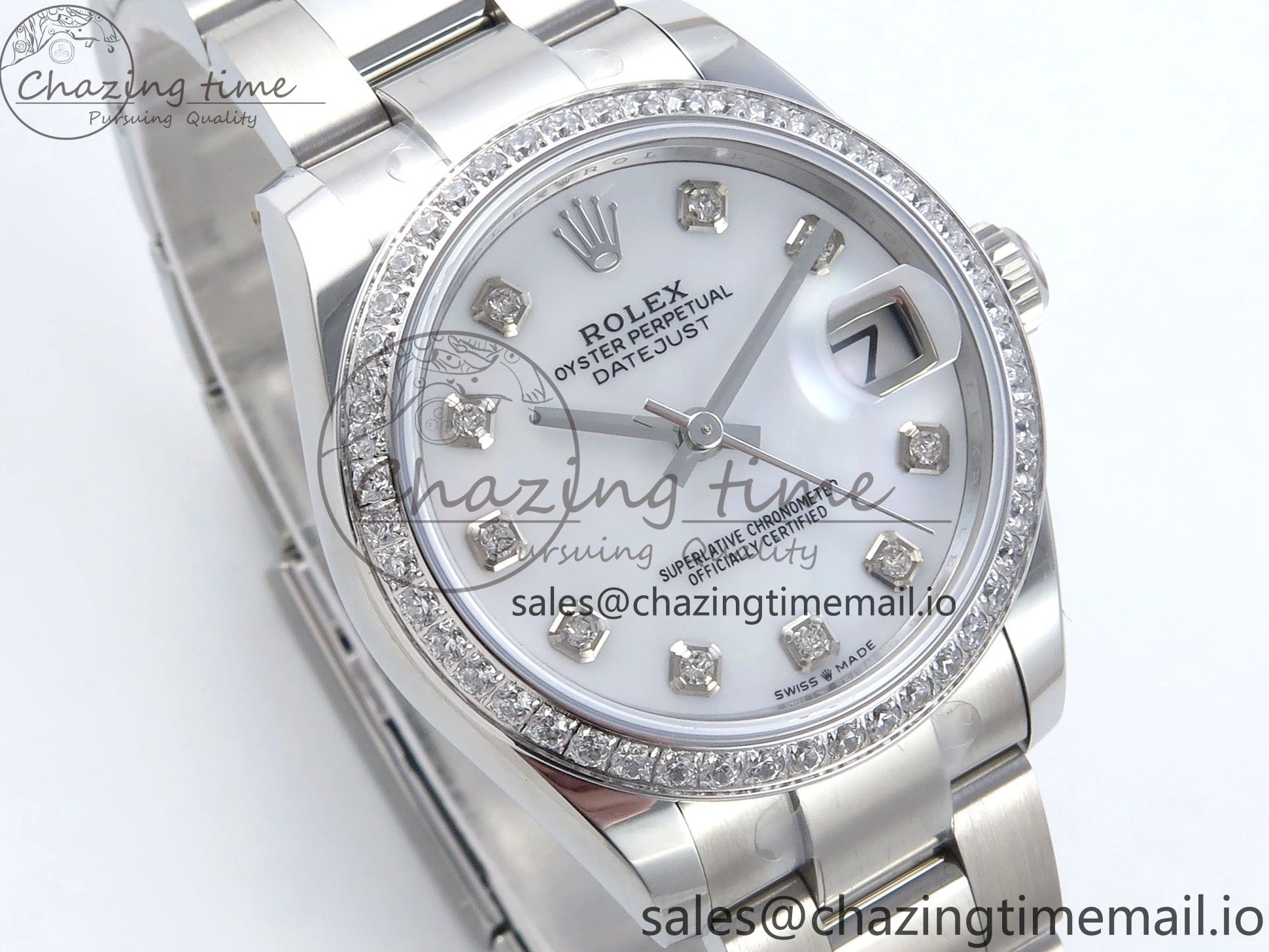 Bracelet Best DateJust Dial Bezel ETA Oyster 1:1 MOP Steel ARF 31 904L Edition Diamonds 2688 White SS 278384RBR on 0328